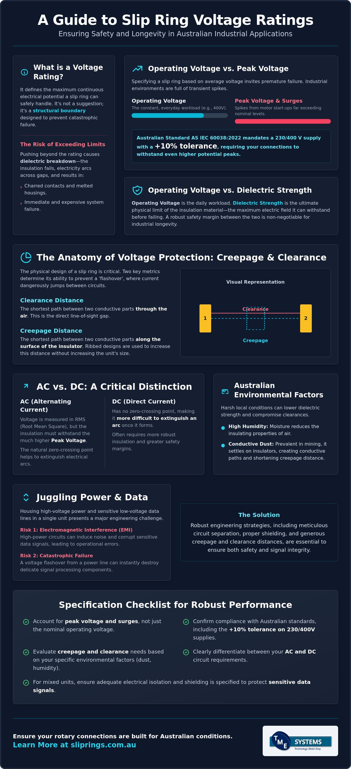 Understanding Slip Ring Voltage Rating: A Technical Selection Guide infographic